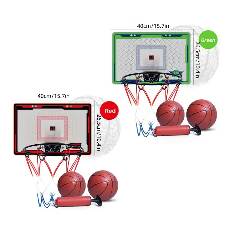 Indoor-Basketball rahmen mit LED-Licht Mini faltbarer Basketballst änder mit 2 Bällen Basketball korb mit elektronischer Anzeigetafel