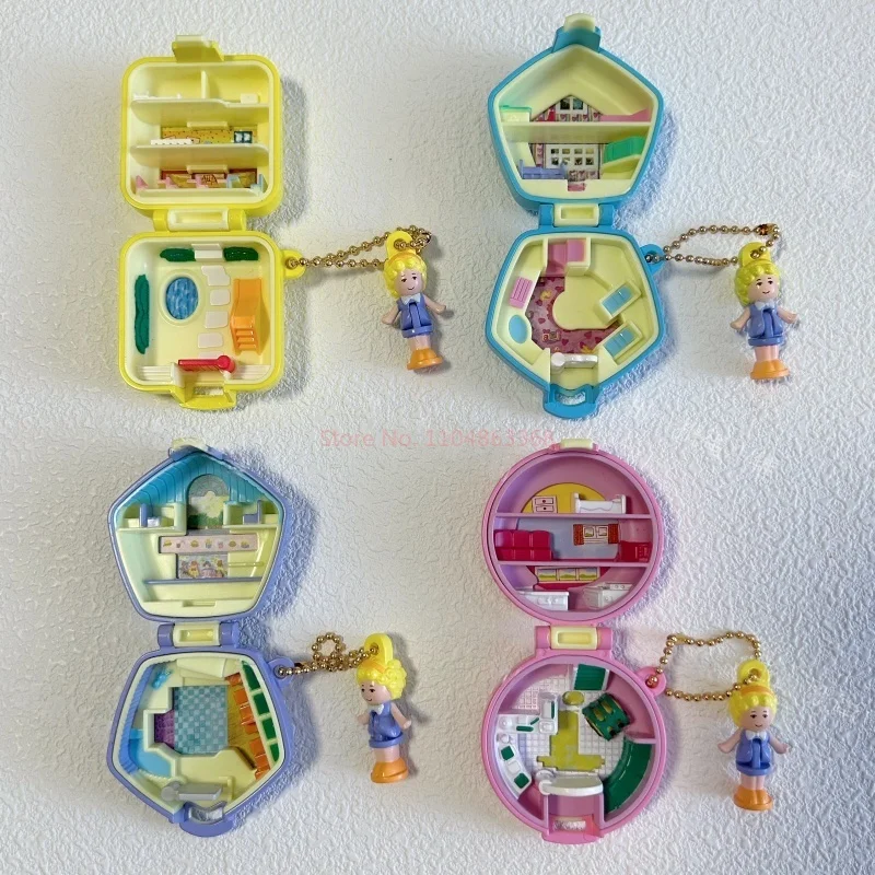 

Hot Sale Bandai Original Polly Pocket Treasure Box Charm 4pcs Action Figure Model Gifts Decoratoion Desktop Toys Birthday Gift