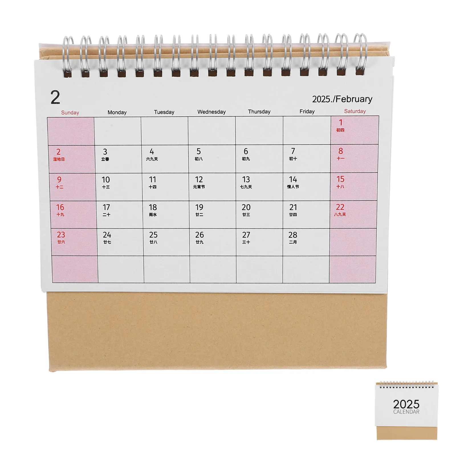 2025 Tabletop Flip Calendar Desktop Standing Monthly Calendar for Desk Decor Modern Minimalist Design Thick Paper Ink Bleed