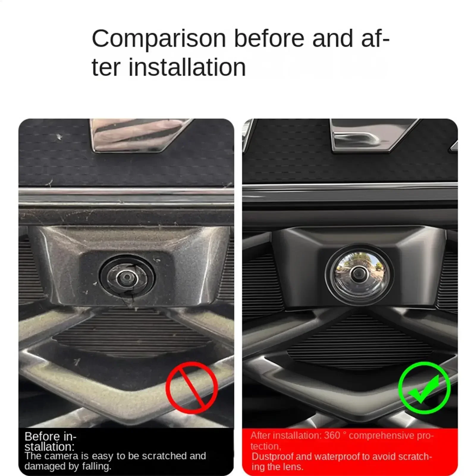 Car Camera Lens Cover Dustproof Lens Sticker Anti-Scratch Camera Cover for Road Trip Daily Commute Rainy Day Long Distance City