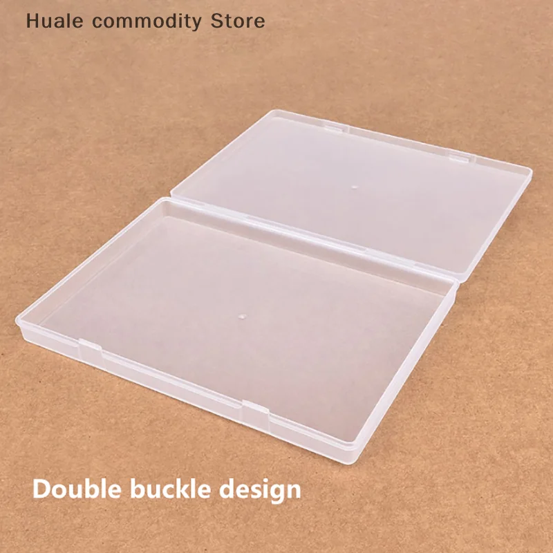 1pc Plastic Transparent Box For Mask Storage Box Large Size Small Accessory Storage Frosted Plastic Box