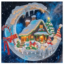 Diamond Art Painting Kits for Adults,DIY Christmas House Special Shaped Crystal Diamond Kits for Beginner for Home Wall Decorate