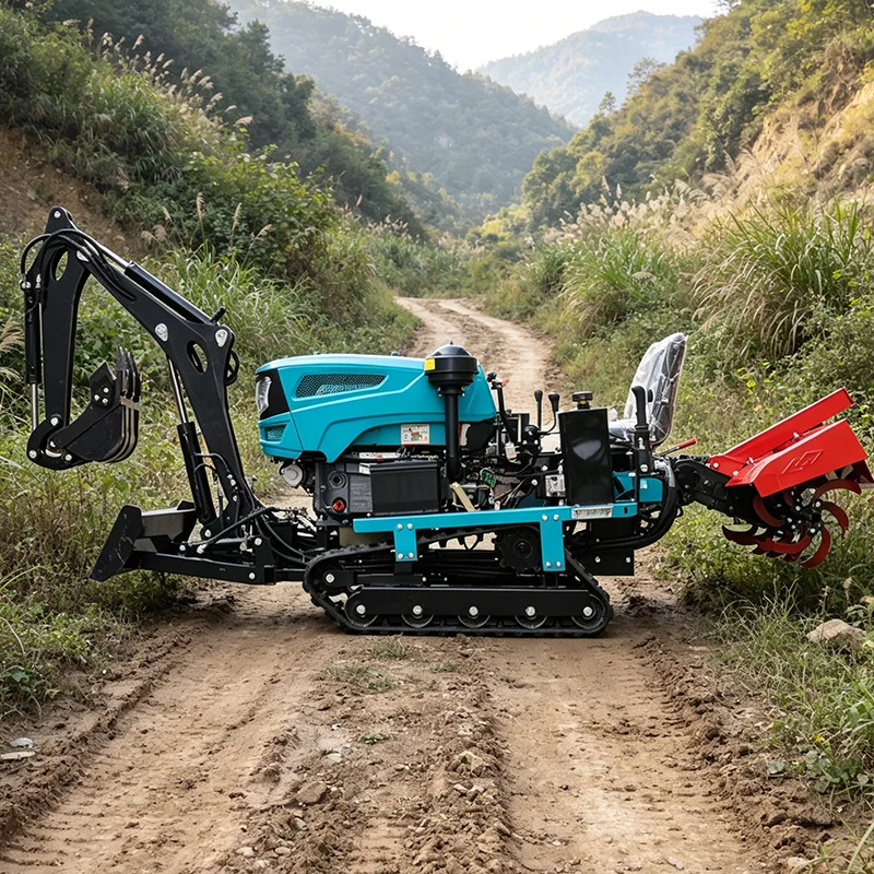 

Customized Durable Using Crawler Tractor, Crawler Micro Tiller & Small Rotary Tiller,Ride-on crawler plowing machine