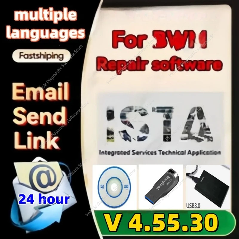 2026 NEW For B-M-W ISTA 4.55.30 diagnostic software plus lite or oull PSdZData Download or send HDD Support multiple languages