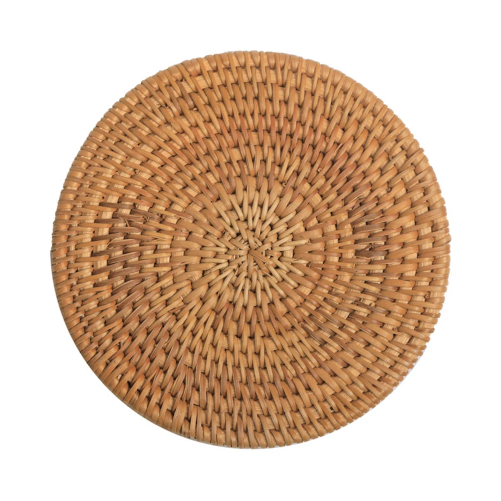 

Insulated Coaster Cup Holder Rattan Round Pad Tea Set Wooden Heat Resistant Mat
