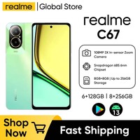 Original realme C67 8+256GB 108MP AI Camera Snapdragon 685 6,72'' 90Hz Display 5000mAh Battery 33W SUPERVOOC Charge