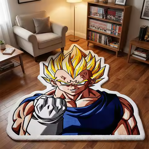 DragonBall Z Majin Vegeta Rug Anime Gaming Room Decor Super Saiyan Carpet Soft Area Rug Non-Slip Floor Mat Bedroom Gift Idea
