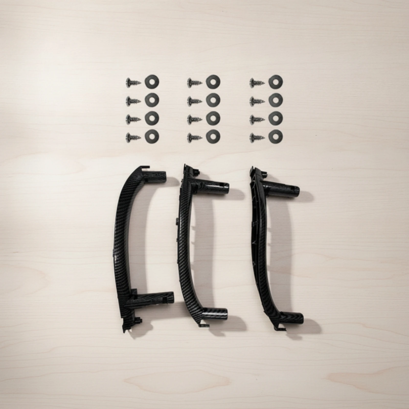 3 Pieces Bimmer E70 X5 Armrest Trim Easy to Install Bimmer F16 X6 Armrest Trim Center Console Cover Wear-Resistant Sporty