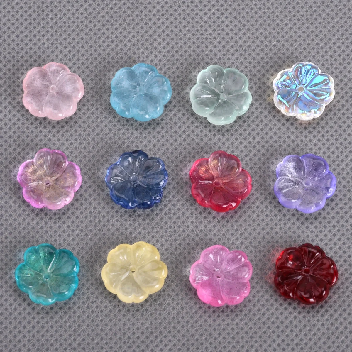 10 stücke 15mm Blumen form handgemachte Lampwork Glas lose Perlen für Schmuck machen DIY Handwerk Ergebnisse – Detail 2