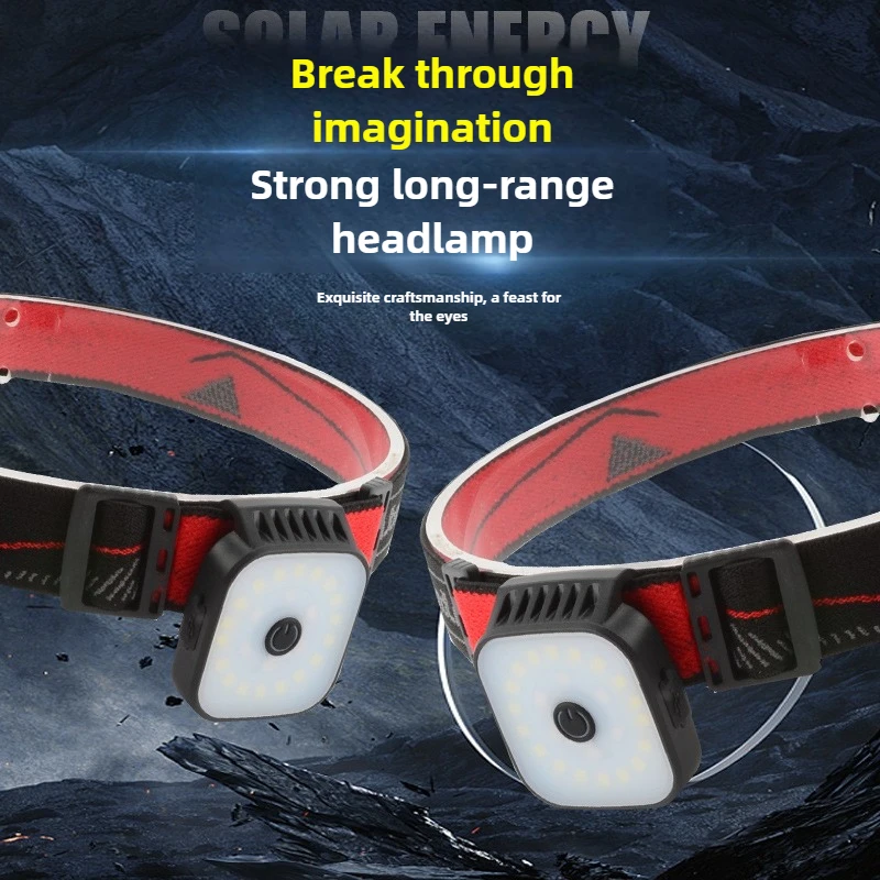 Headlamp Running Light Outdoor Night Running Rechargeable Mini Portable Clip-On Wearable Flashlight New Cross-Border Model