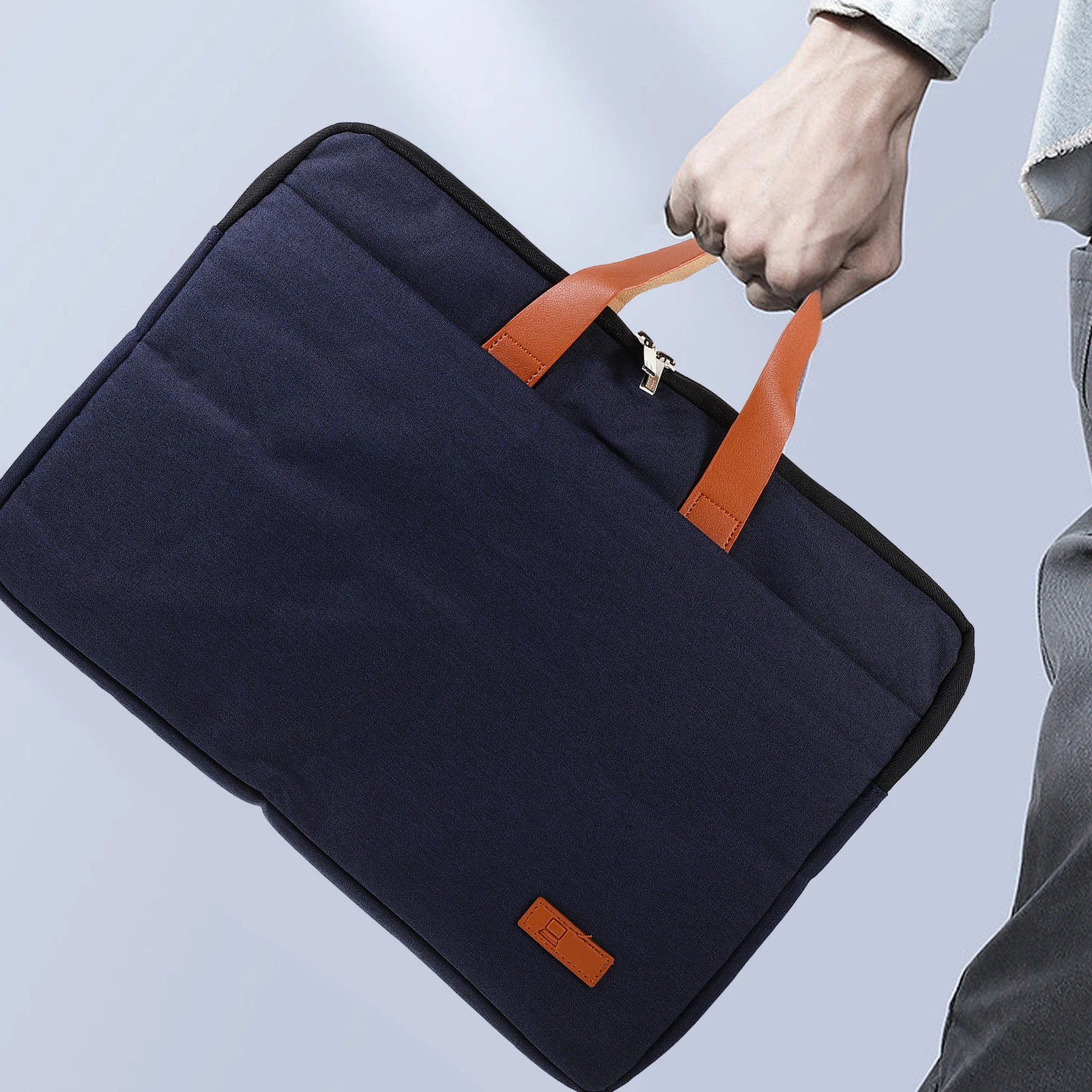 

15.6 Inch Laptop Bag Scratch Resistant Wear Resistant Rainproof Notebook Case Thin Mens Satchel Work Messenger Computer ganizer