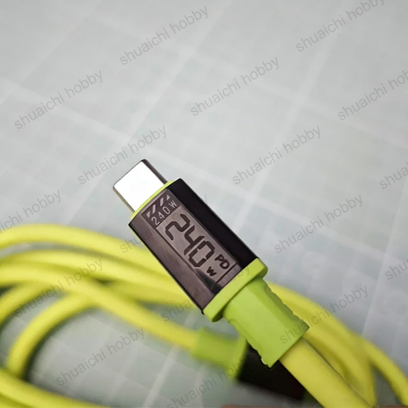 1PCS 240W Dual Type-C Fast Charging Data Cable 1.5M Full Function Soft Silicone Wire for FPV Goggles Video Casting to Phone