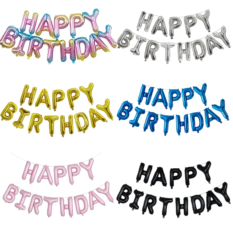 16 Zoll alles Gute zum Geburtstag Luftballons Party Dekoration Rose Gold Buchstaben Folienballons Luft Globos Balony Geburtstag Party Supplies