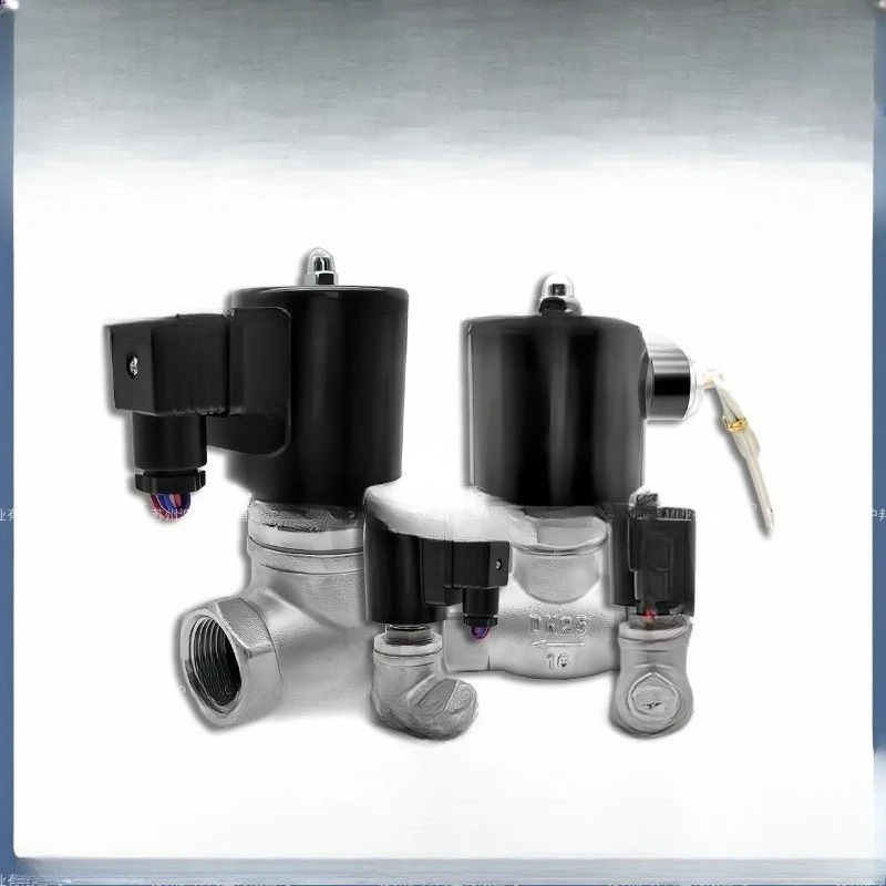 Stainless steel piston type steam solenoid valve304 stainless steel thread, thread buckle high temperature solenoid valve 1 inch