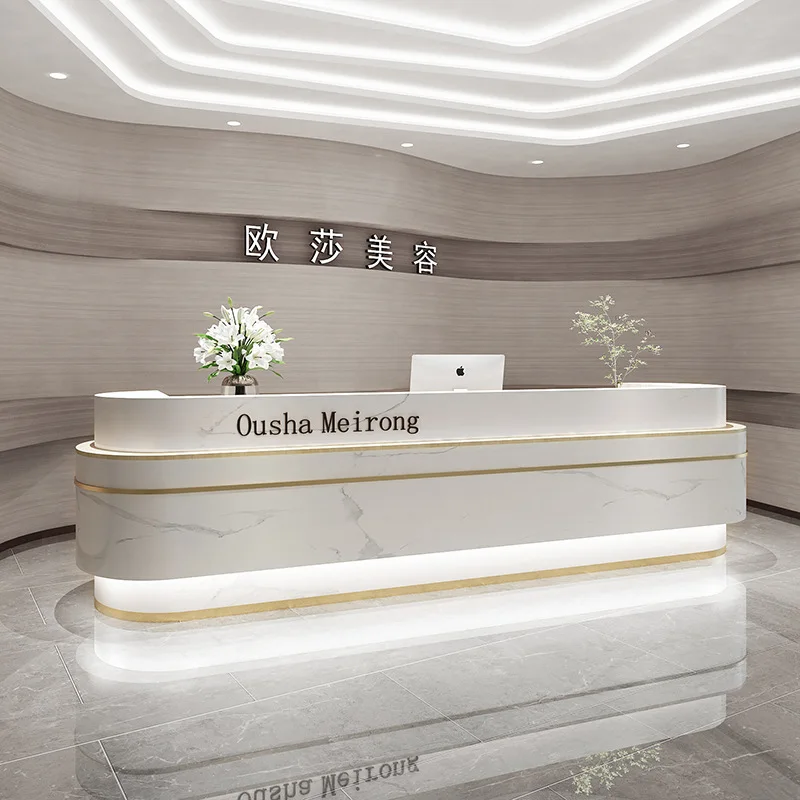 Minimalist Front Desk Wedding Dress Shop Small Bar Cashier Company Reception Desk