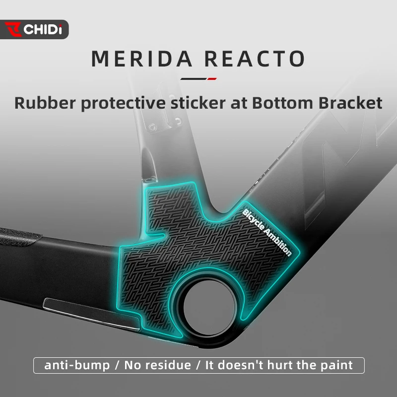 For MERIDA REACTO 6000 4000 Rubber protective sticker at Bottom Bracket Bicycle accessories Bicycle modification protection