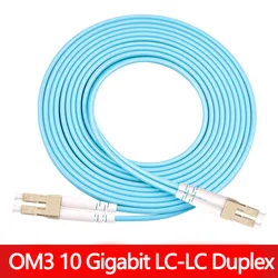 10 Gigabit OM3 LC UPC-LC UPC Multimode Duplex Fiber Patch Cable LC Fiber Optic Patch Cord Optical Fiber Cable