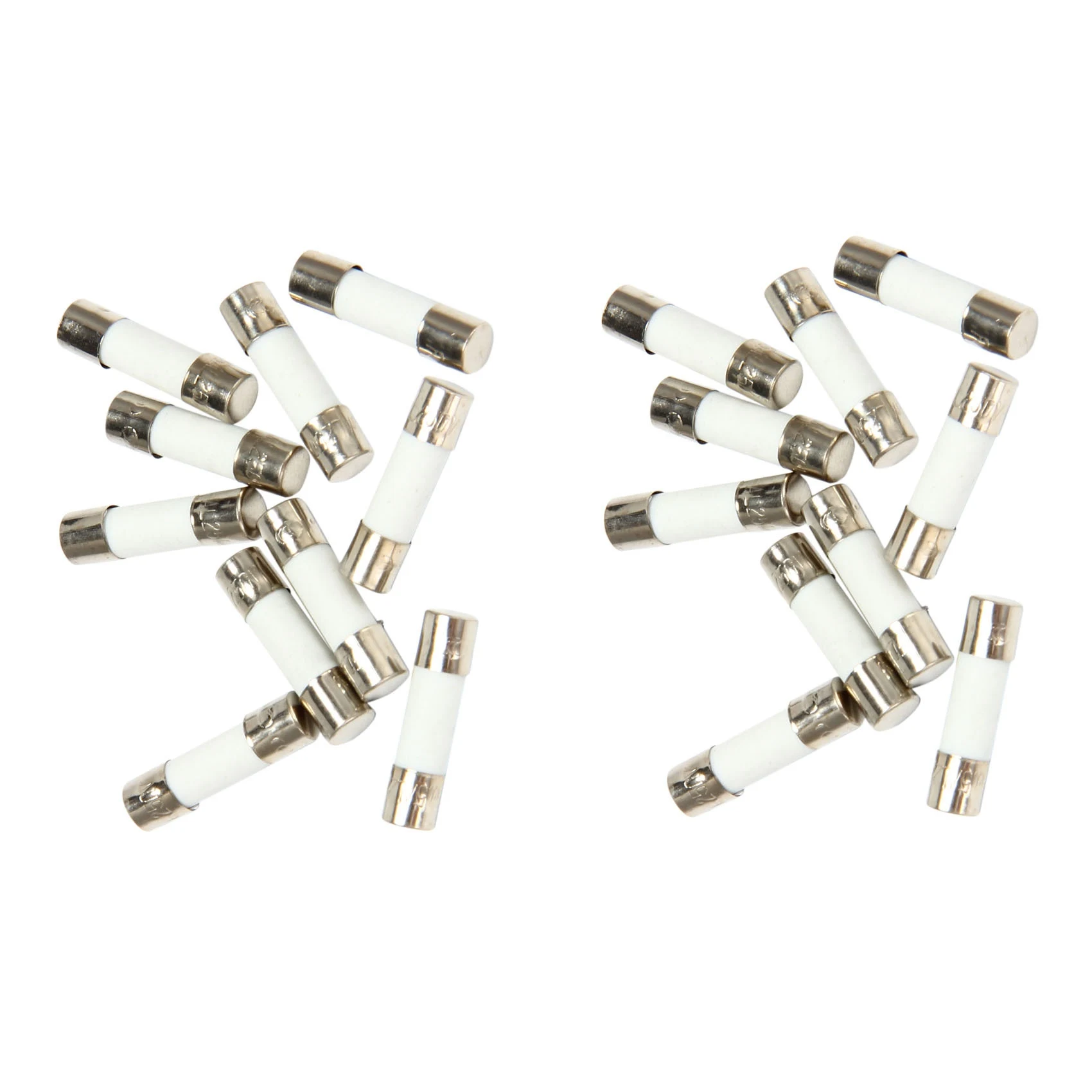 A99X 20Pcs 250V 0.5A 500MA Fast Blow Ceramic Fuses Tubes 5mm x 20mm