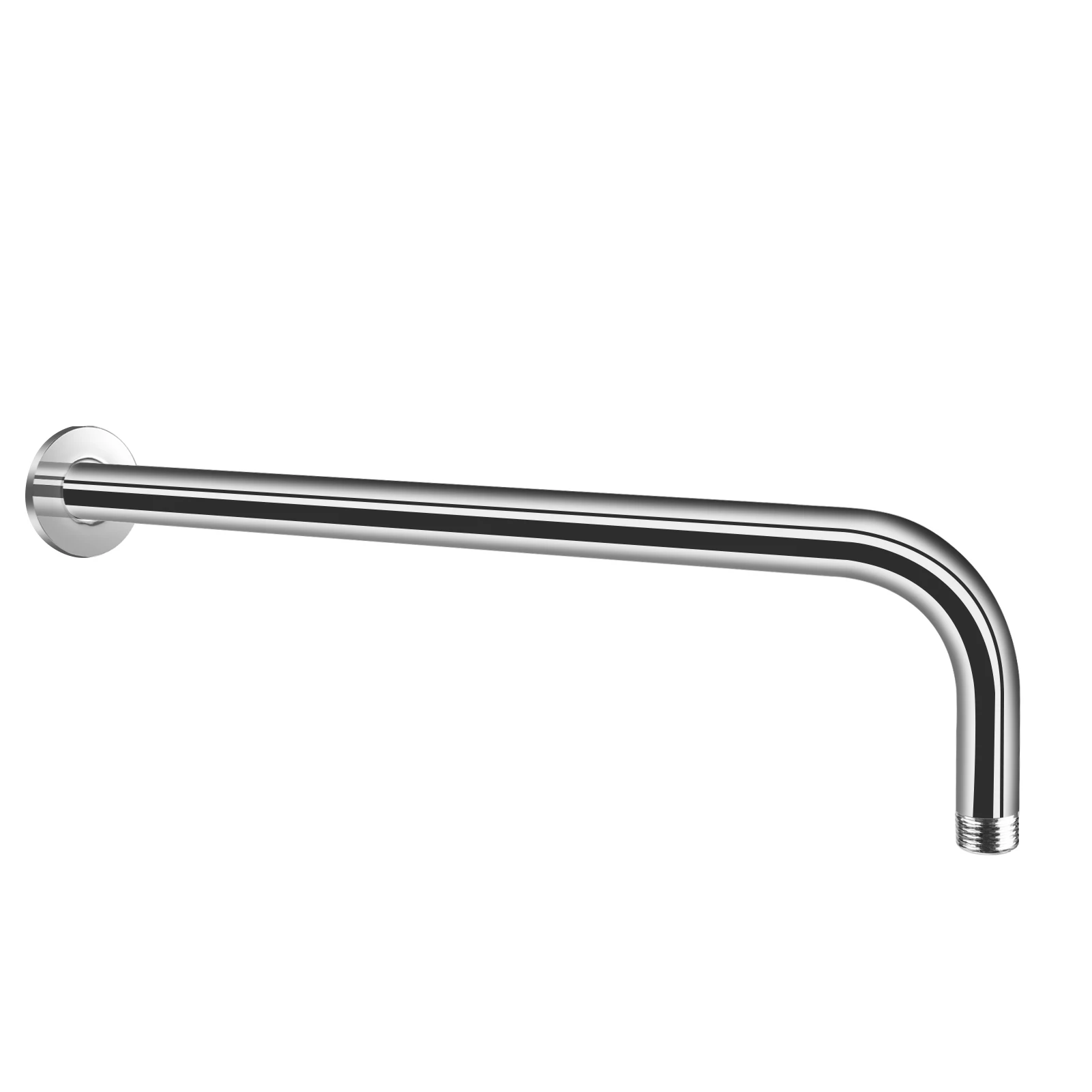 40CM Shower Arms with Flange Stainless Steel Wall-Mounted Shower Head Arm for Fixed Shower Head Bathroom Replacement Parts