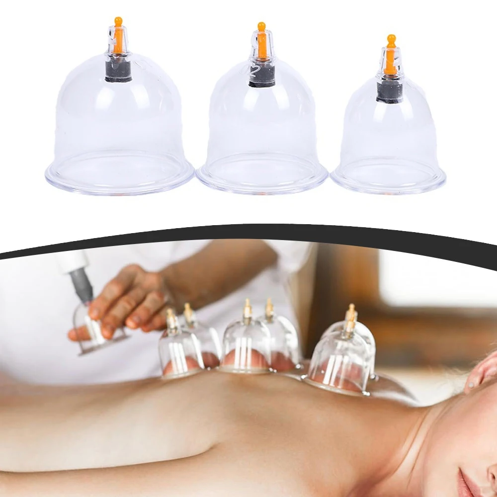 1pc Vacuum Cupping Massage Jar Cans Chinese Medicine Physiotherapy Anti-Cellulite Suction Cups Body Massager Healthy Care