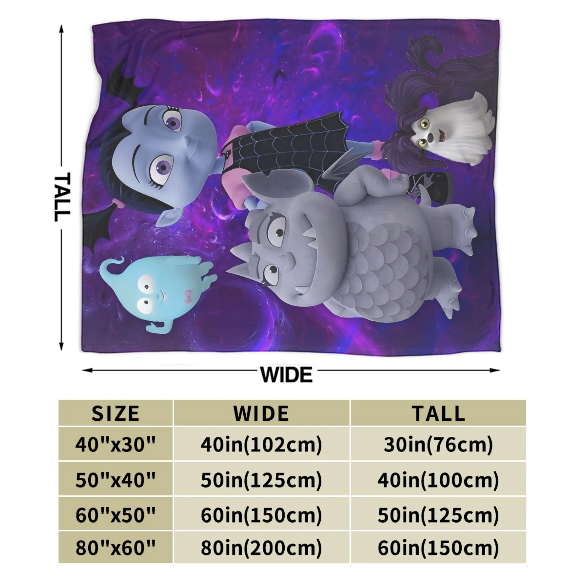 جديد وصول vampirina في سن المراهقة مصاص دماء البطانيات خفيفة الوزن رقيقة الفانيلا الاسترخاء رمي بطانية آلة قابل للغسل #5