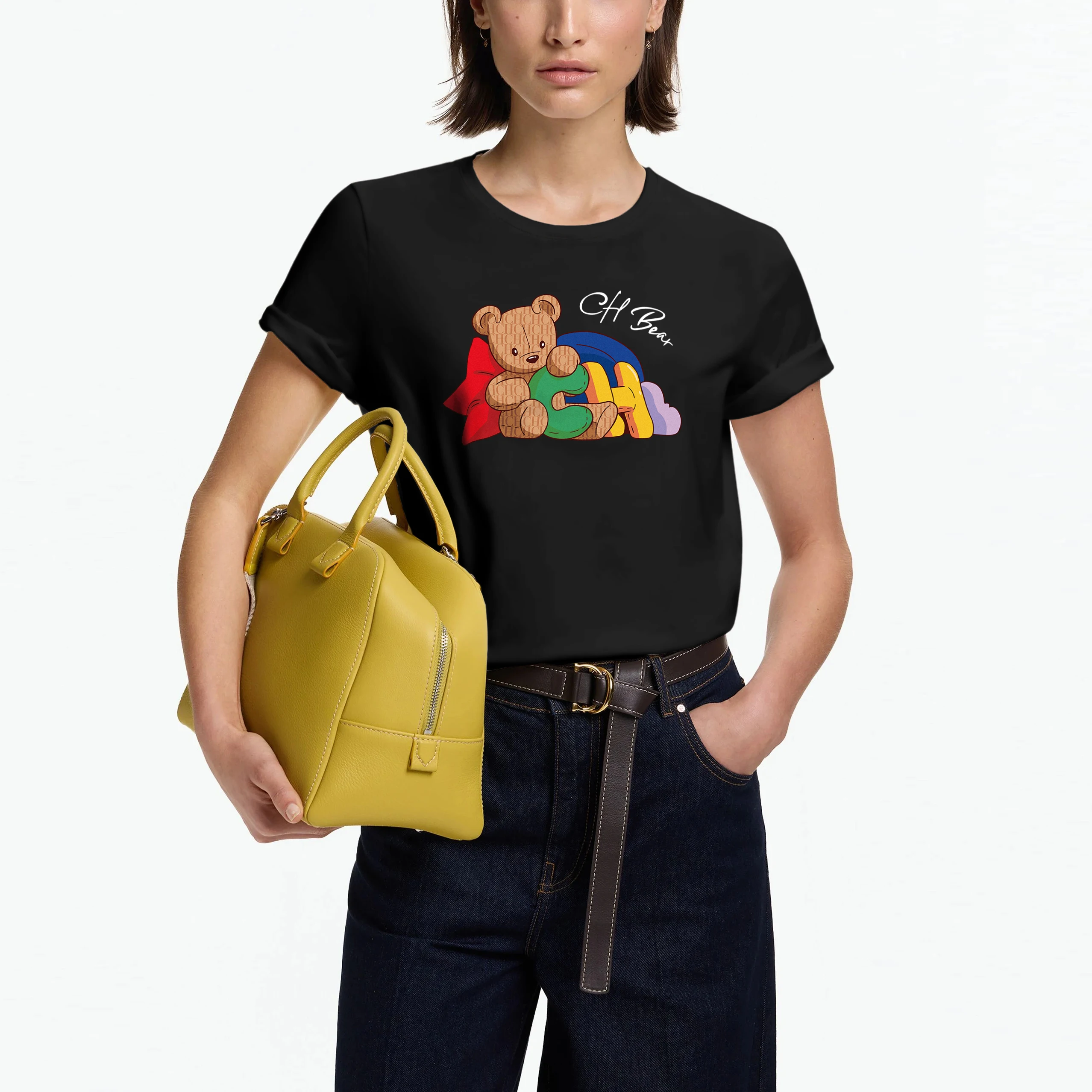 

New Printed Pure Cotton Short Sleeve T-Shirt Unisex Letter Design for Summer 2025 High-Quality Top