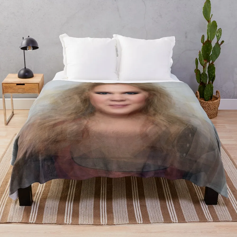 Amy Schumer Portrait Throw Blanket Blanket Luxury sofa Luxury Throw Blanket Blankets For Bed