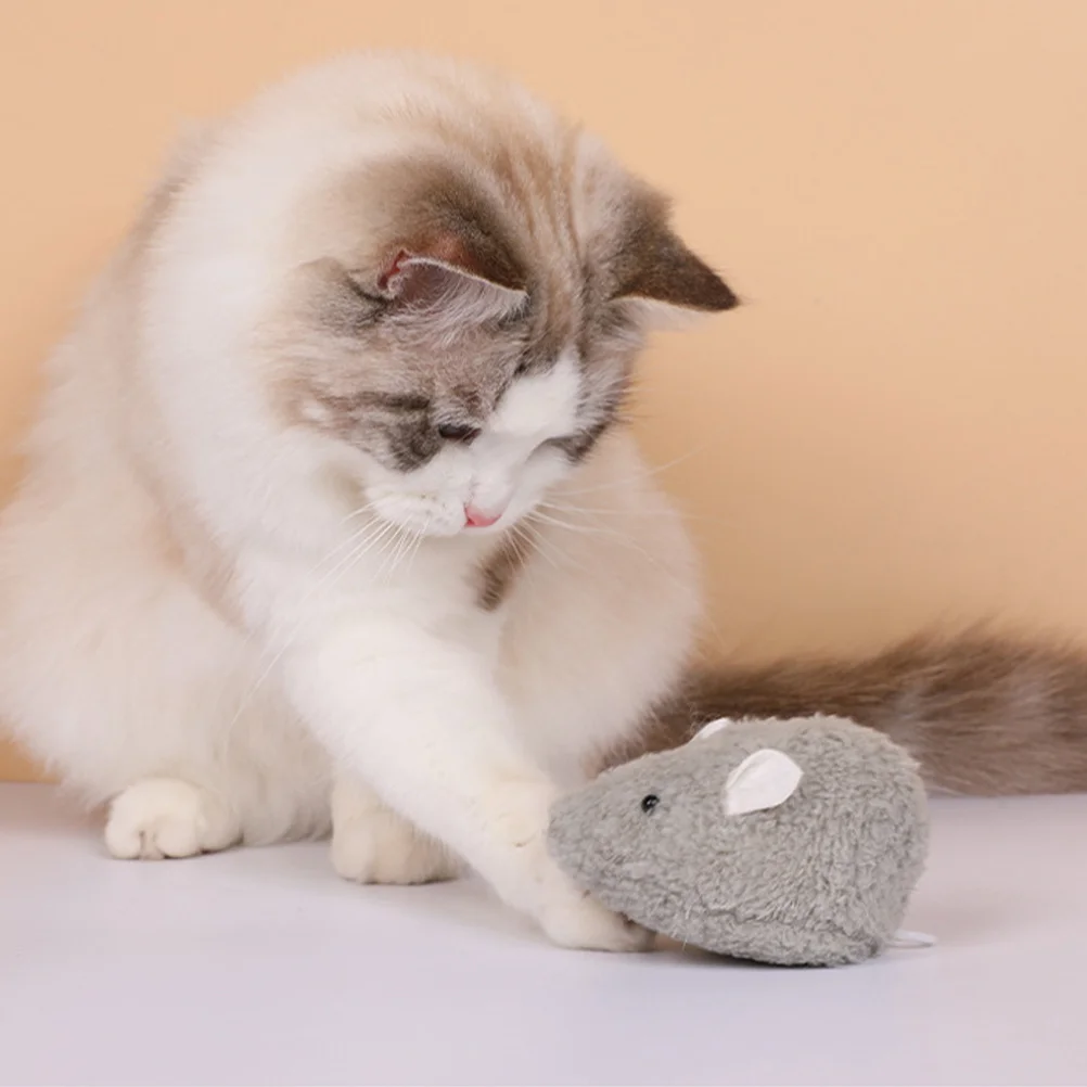 

Interactive Wind Up Mouse for Cats Stimulates Hunting Instincts Physical Exercise Moving Play for Indoor Cat Enrichment