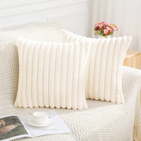 Olanly Pillow Cover 50x50cm Nordic Solid Color Cushion Cover 45x45 Soft Fluffy Cushion Covers Luxury Home Decor Pillow Case Sofa