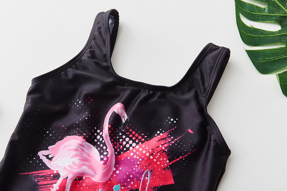 Bañador de una pieza para niñas, traje de baño de 1 a 14 años, ropa de playa