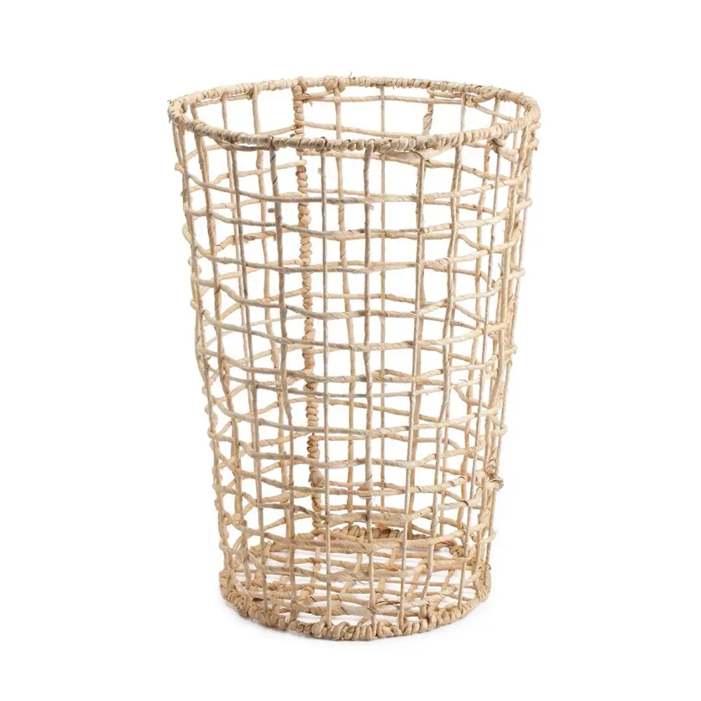 60cm round hollow straw organizer basket-Oikos