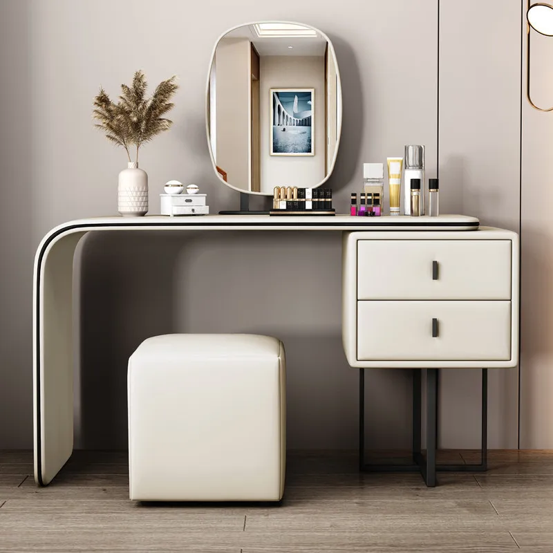 

Dressing Table Compact Luxury Vanity with Built-in Storage for Bedroom Makeup Routines