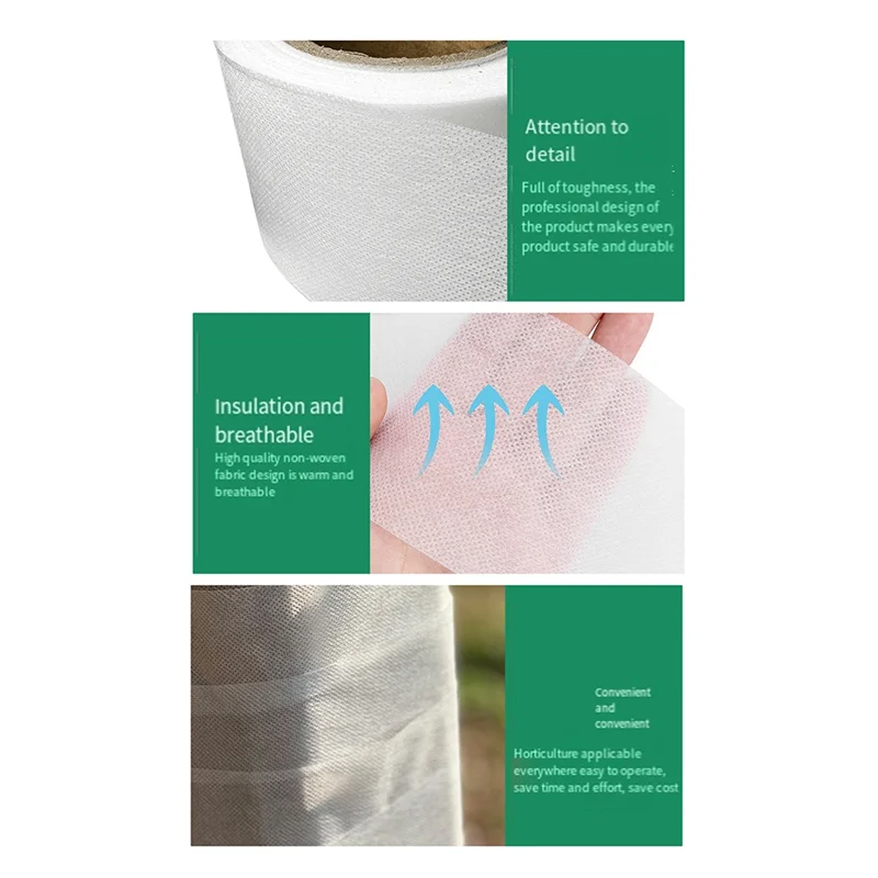 

2Roll 197Ft Tree Protector Wrap Antifreeze Winter Tree Trunk Guard Breathable Tree Trunk Bandage Cover For Plants Warm-A54R
