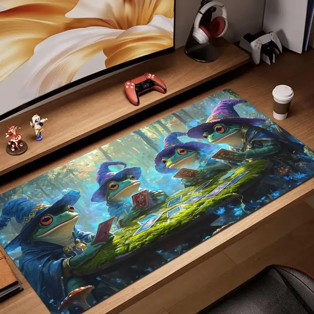 

Magic Frog Mentor magic playmat Mouse Pad rubber anti-slip Desk Mat gamer pc accessories Gaming mat keypad expansion mousepad
