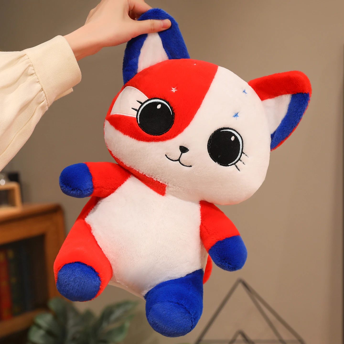 

Оптовая продажа, праздничные подарки, кавайная плюшевая игрушка-кошка, приятная мягкая кукла для детей, подарок на день рождения, очаровательная подушка для сна, животное, крест