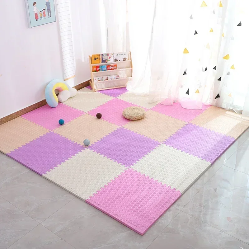 Safe and Durable EVA Foam Floor Mat for Child\'s Playroom - 16/8 Pcs Interlocking Puzzle Tiles for Baby Crawling and Playtime