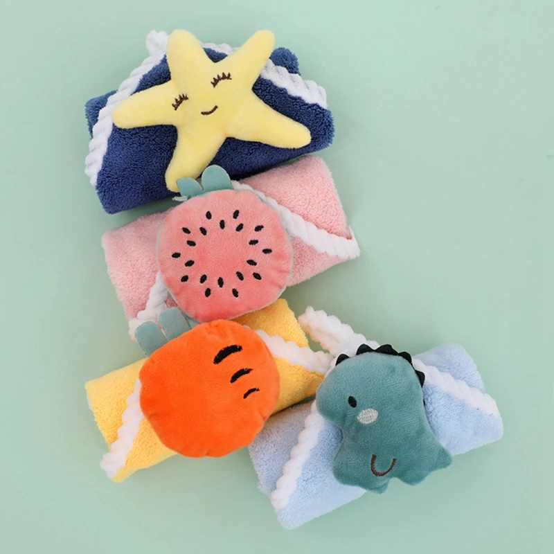 Cute Hand Towels For Kids Quick Dry Absorbent Hand Towels Infant For Kitchen Bathroom Coral Velvet Microfiber Towels