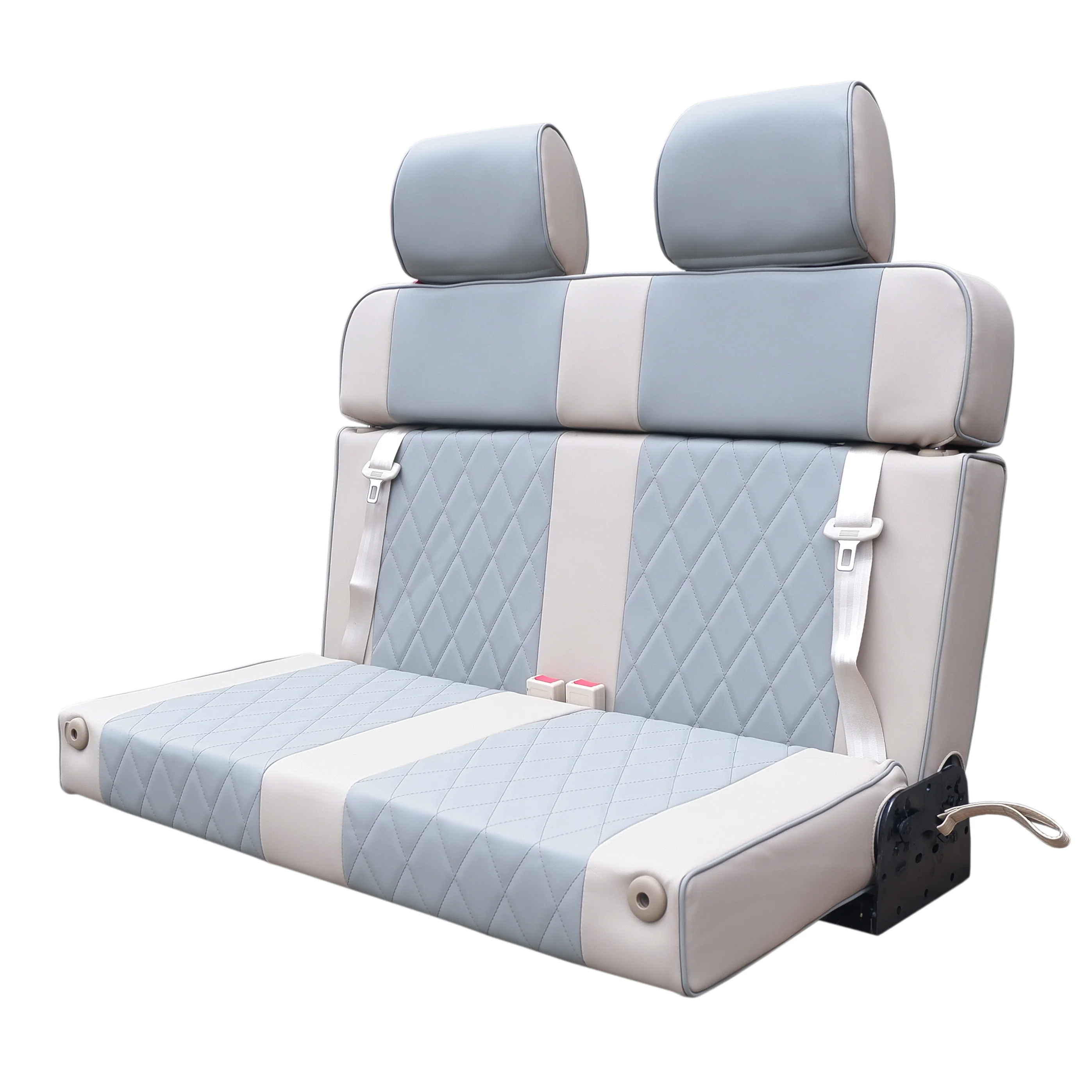 Customizable Breathable Leather Three-Fold Sofa Bed Comfortable Adjustable Seat for Camper Vans RV & Motorhomes Vans view 2