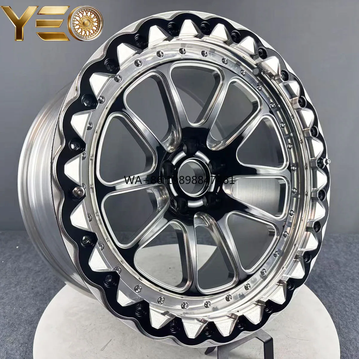 Forged Machined Face Beadlock 4x4 Wheels 6x139.7 17x8.5 -10 -28PCD 4*100 5*114 6*114.3 YEO for Charger New