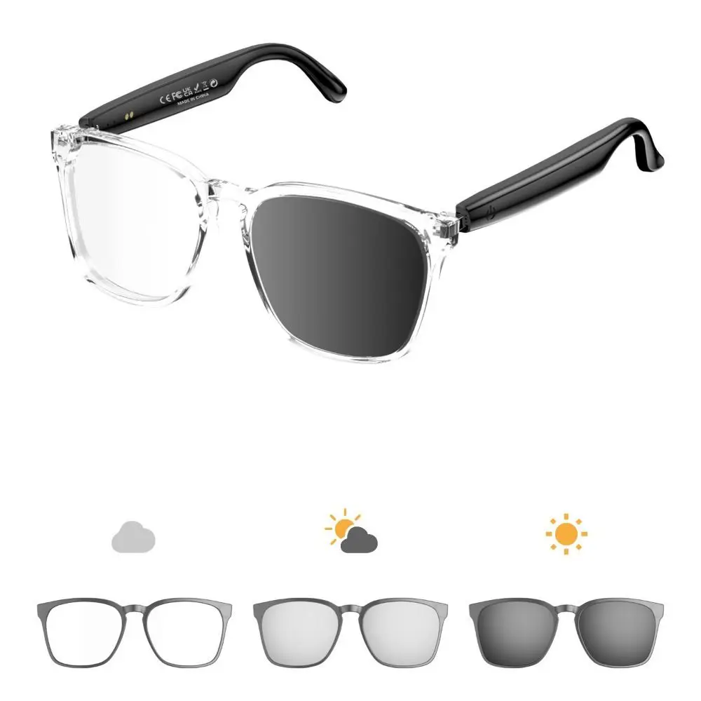Wireless AI Translator Smart Glasses with Bluetooth Music Streaming Hands-Free Bluetooth Glasses Waterproof Call Functions Sell