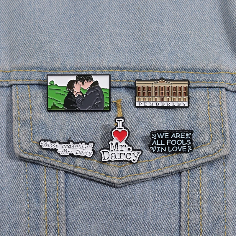 Classic Movies Character Enamel Pins Most Ardently We Are All Fools In Love Brooches Lapel Badge Backpack Clothes Jewelry Gift