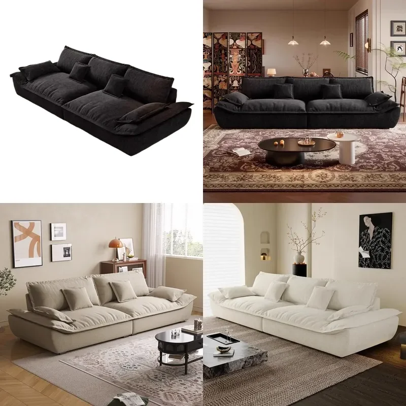 for Italian sailing sofa modern ultra wide small apartment living room dismantling and washing wide sitting deep chenille