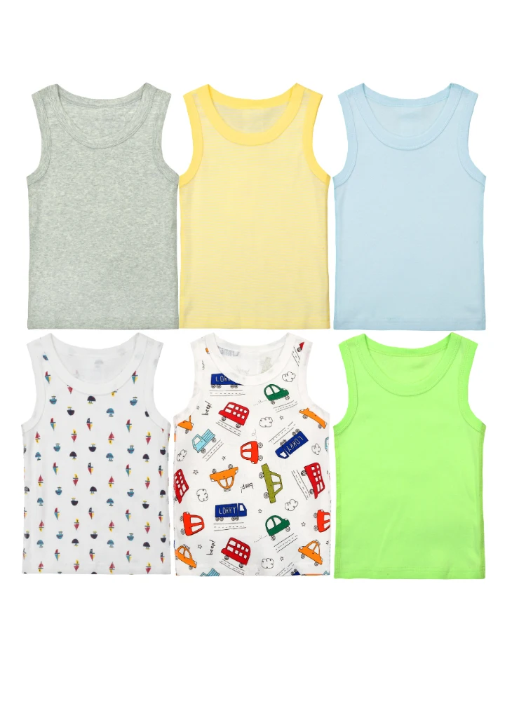 2PCS Random Newborn Baby Clothing Boys and Girls Tank Top Baby Cotton Sleeveless Skincare Child Accessories