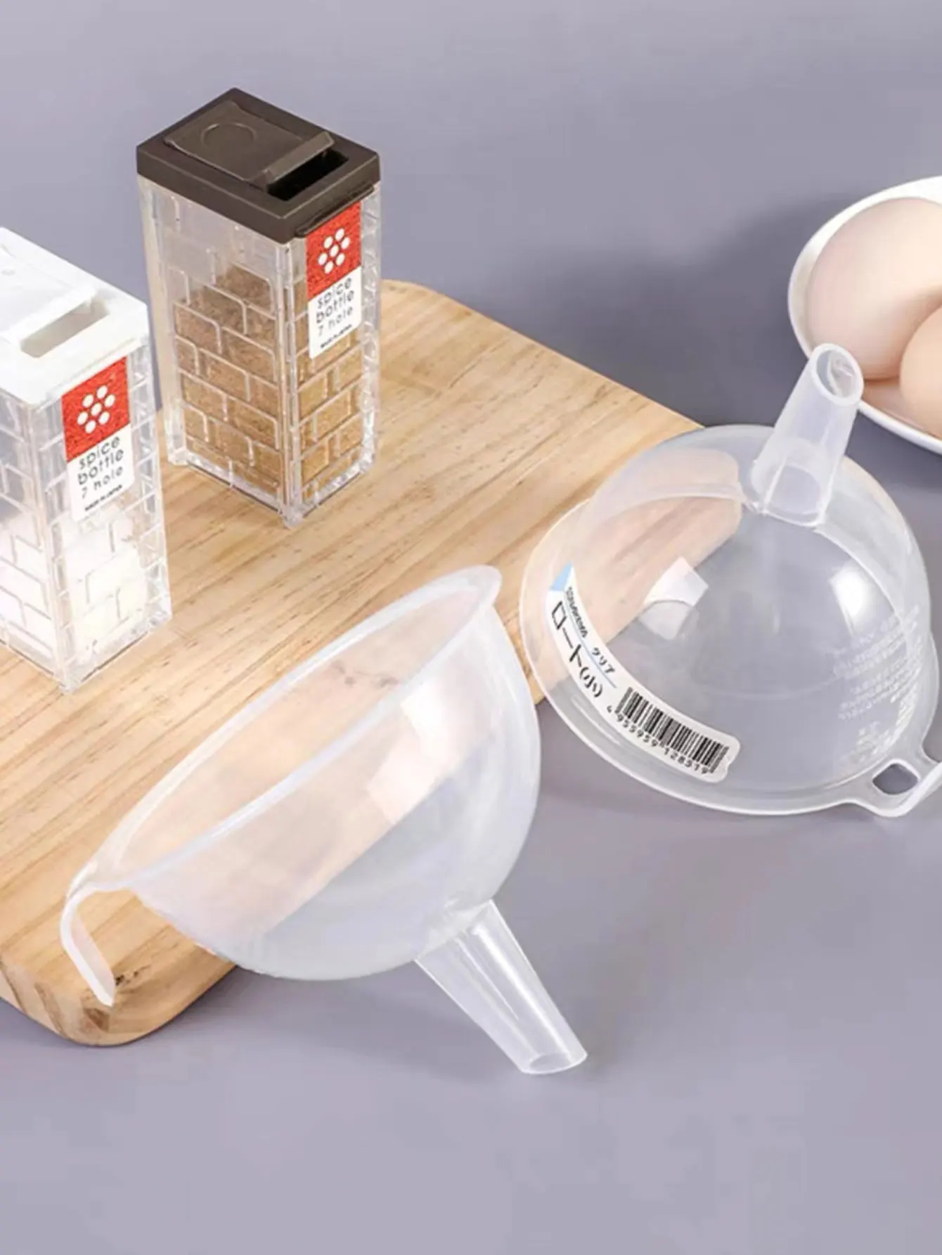 Funnel Kitchen Oil Funnel Small Diameter Separatory Funnel Wide Mouth Wine Funnel Household Powder Dispenser 2Pcs