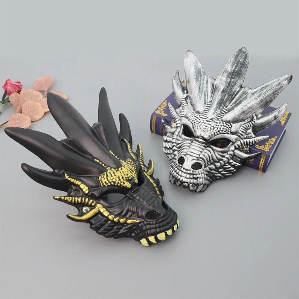 Punk Kunststoff Drachen Kopf Maske Vollgesicht Tier Halloween Maske Dress Up Requisiten Cosplay Zubehör Maskerade Maske Frauen