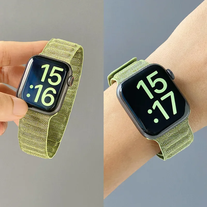 Ремешок джинсовый для Apple watch 40 мм 44 мм 49/45/41/38 мм 42 мм, спортивный Магнитный браслет для iWatch series 9 8 7 se 6 5 Ultra 2