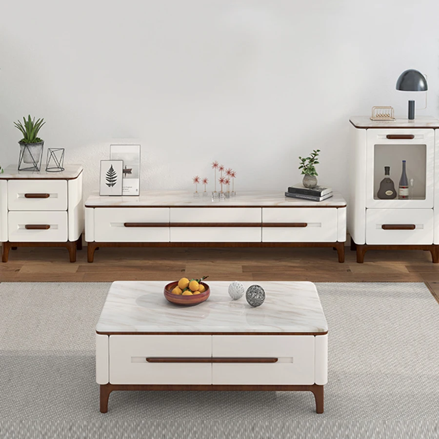 

Итальянский мраморный кофейный столик для гостиной, эстетический индустриальный металлический каркас, комоды для кофейного столика, украшение для дома