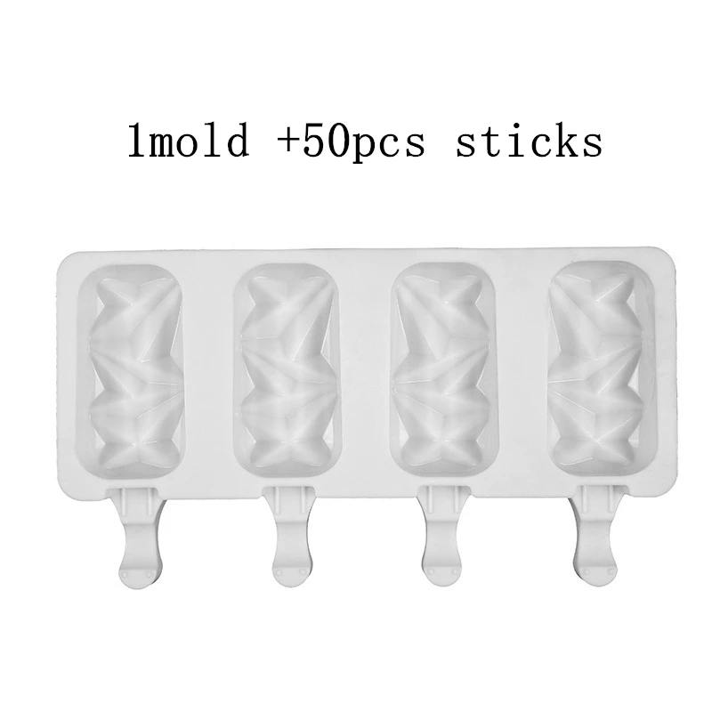 8-gaats siliconen ijsvorm Magnum siliconen mal DIY vruchtensap Ice Pop Cube Maker ijsbakje ijslollyvorm bakken accessoire
