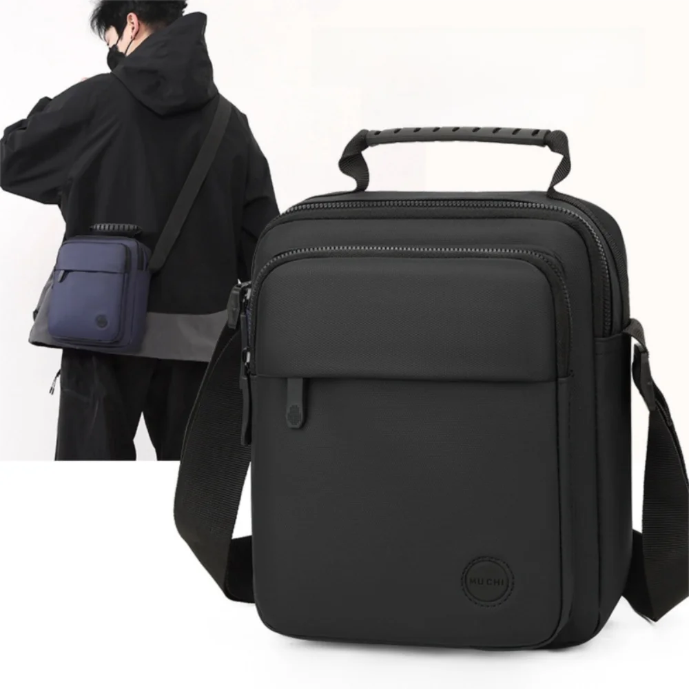 

Casual Large Capacity Men's Crossbody Bag Waterproof Solid Color Business Bags Lightweight Shoulder Bag