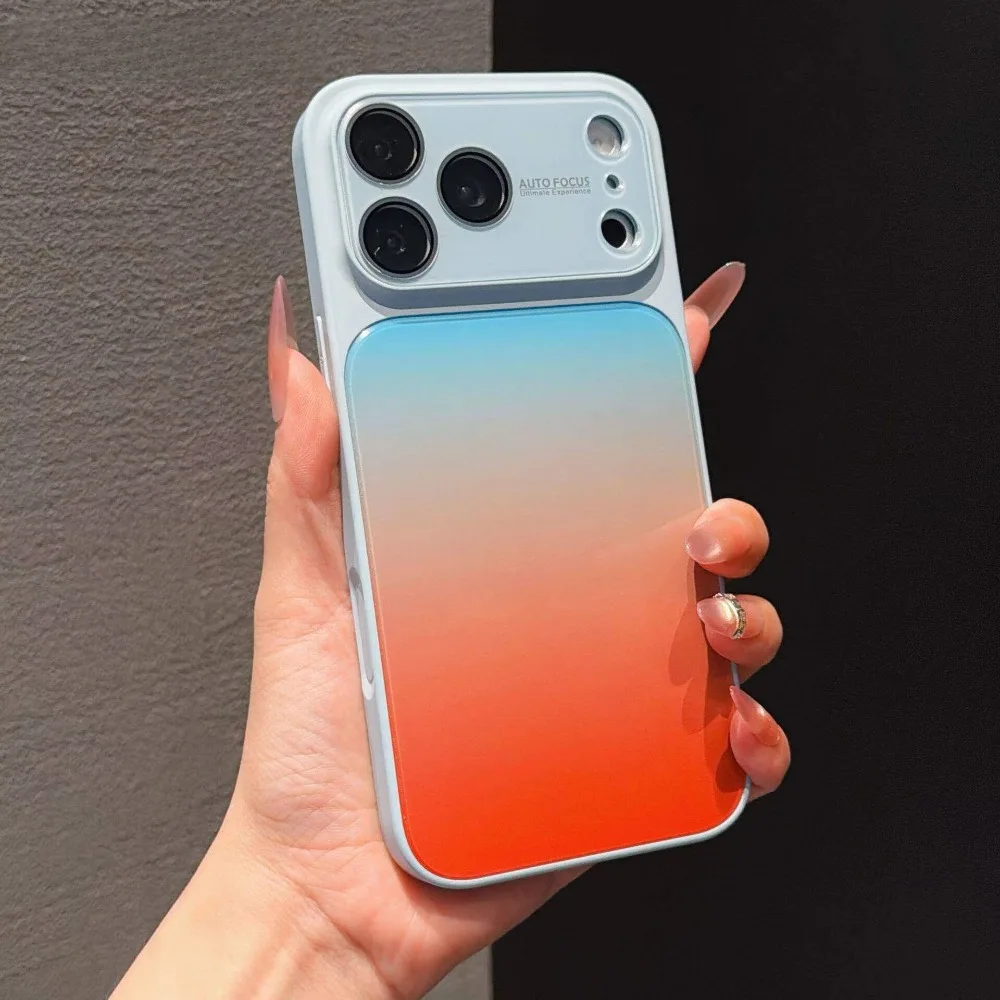 Coque pour iPhone 17 Pro Max 18 16 15 Pro 14 13 avec film de protection d'objectif, coque antichoc, grand écran dégradé de couleur, changement instantané de couleur, 17 modèles